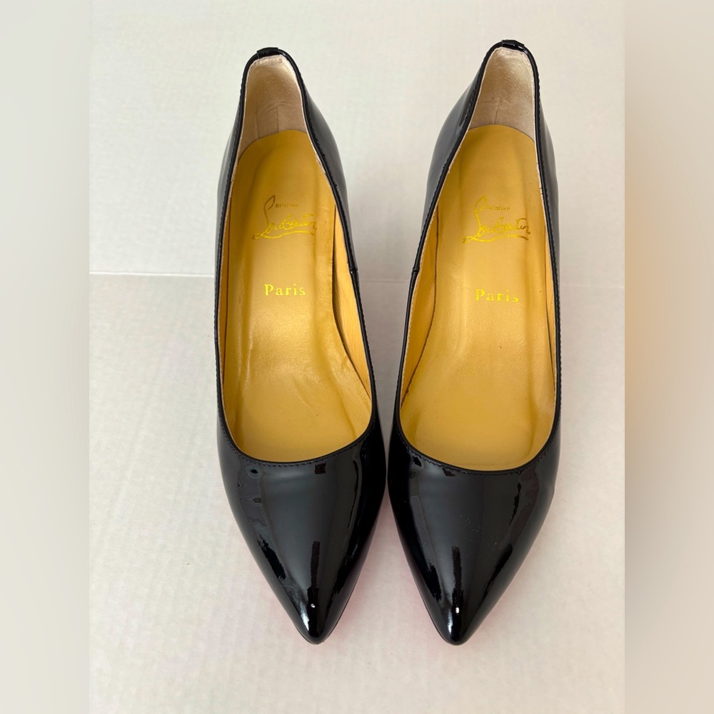 CHRISTIAN LOUBOUTIN Paris, Black, 2 1/2 -inch heel Pumps